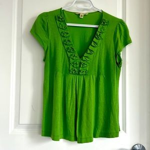 Green flowy top